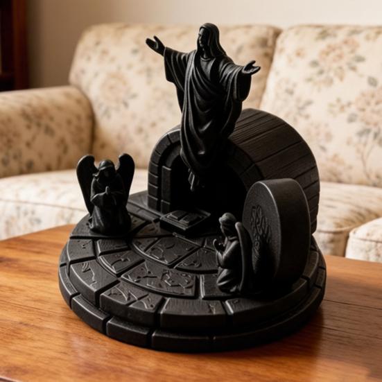 3D Print Ornaments Resurrection Compact Desktop Sculpture 3D Printed Warmth Healing Decoration for Easter Holiday