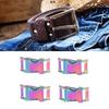 4PCS Side Release Buckle Fine Workmanship Simple   Light Weight Alloy Materials Belt Buckle