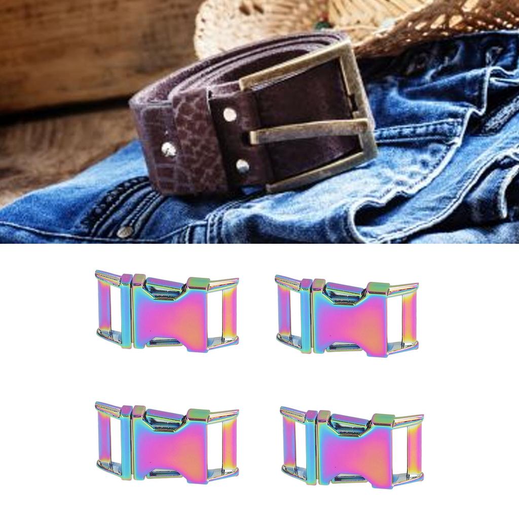 4PCS Side Release Buckle Fine Workmanship Simple   Light Weight Alloy Materials Belt Buckle