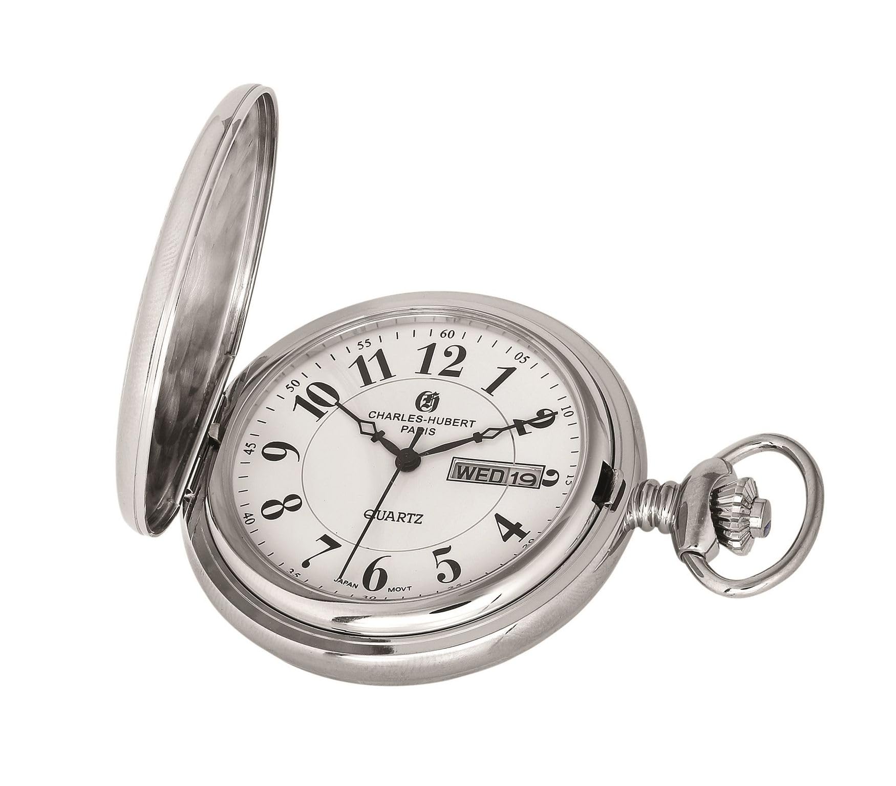

Карманные часы DWA002 [Charles Hubert] Day-Date мужские серебряный