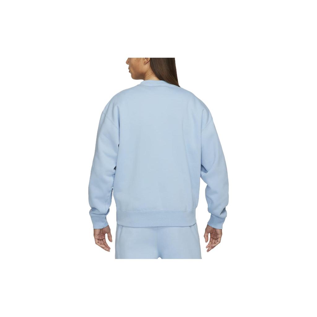 Nike Logo Print Crew Neck Long Sleeve Sweatshirt Men Tops Blue DA0318-436