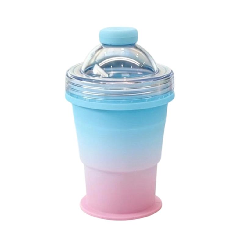 Ice Ball Maker With Leak Proof Silicone Cup And Straw For Cold Drink Cocktails Portable Foldable Ice Cubes Tray 1