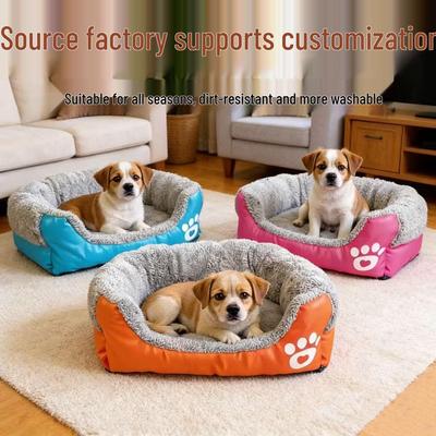 Nid pour animal de compagnie couleur bonbon: Maisonnette Chauffante Universelle Quatre Saisons pour Chiens et Chats de Petite et Moyenne Taille