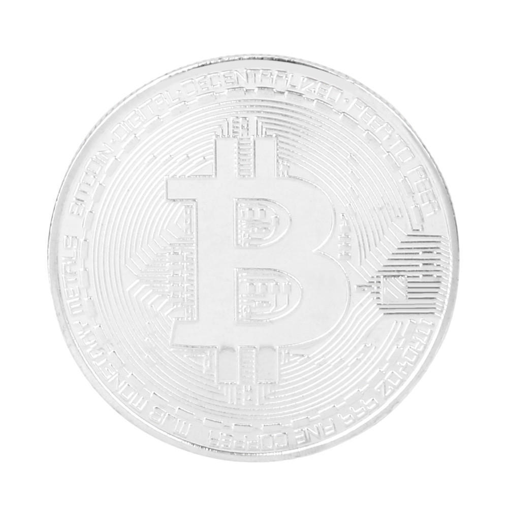 1 x postříbřená sbírka bitcoinových mincí dárek kolekce BTC mincí fyzická
