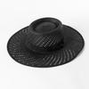 USPOP Spring and Summer New Fashion Hollow Braid Straw Hat with Large Brim and Rope-tie Outdoor Beach Sun Hat