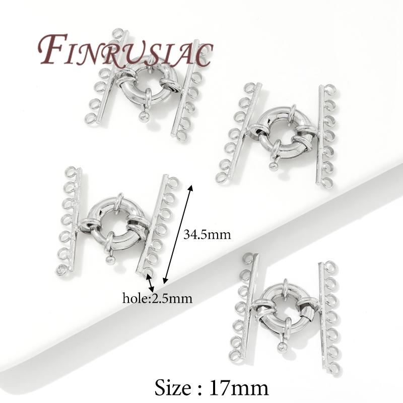 18K Gold Plated Sailor Clasps,Round Spring Clasps For Jewelry,Connector For Bracelets Accessories,DIY Jewelry Making Supplies