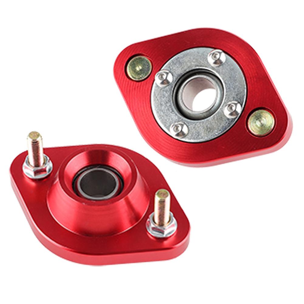 Car Shock Top Mount Set Pillow Ball Rear Upper Camber Plates Fit For E30 E36 E46 (Red)