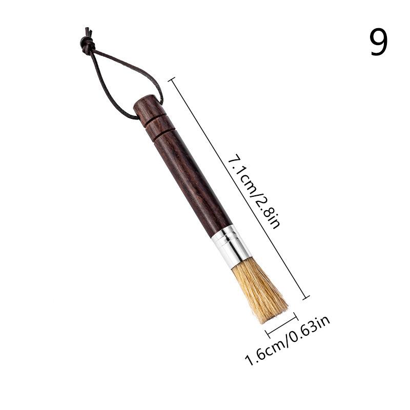 Coffee Brush Grinder Cleaning Tool Bar Counter Powder Home Coffee Brush Remove Coffee Residue Wooden Handle Espresso Brush