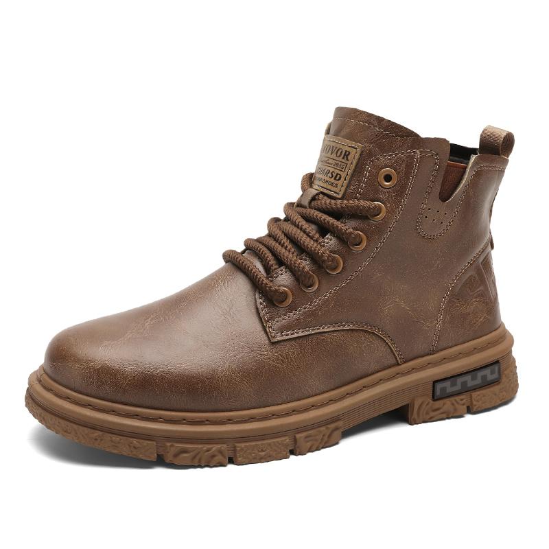 

Зимние мужские ботинки Модная мужская обувь Британские ботинки карго Уличные Большого размера Универсальная повседневная обувь мужская обувь ботильоны 39