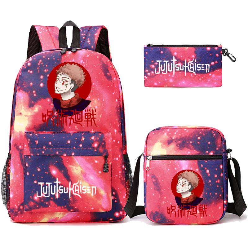 3 teile/satz Anime Rucksack für Jungen Mädchen Leichte Taschen Hildren Schul Student Kawaii Rucksack Zurück Zu Schule