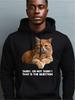 Tabby Or Not Tabby That Is Question Graphic Sweatshirt Hooded Collar Drawstring Hoodies Pullover with A Kanga Pocket And Casual At