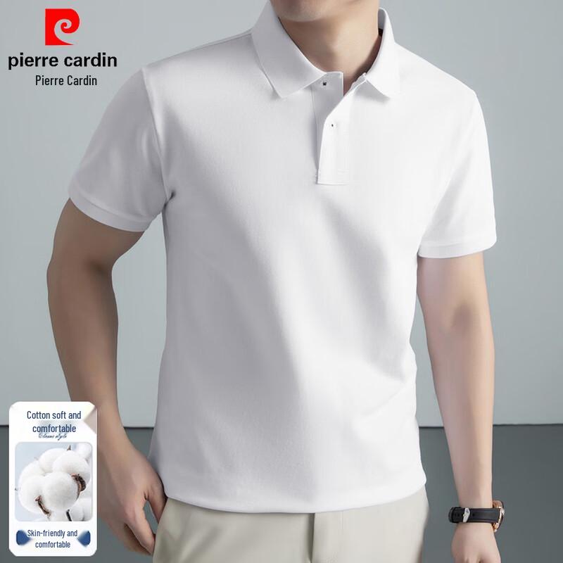 Pierre Cardin Men's Cotton Business Casual Short Sleeve Polo Shirt