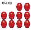 10Pcs Red Busbar Insulators SM-25 M6 High Strength Polyester Spacer Insulators Made Of BMC Material With Good Insulation