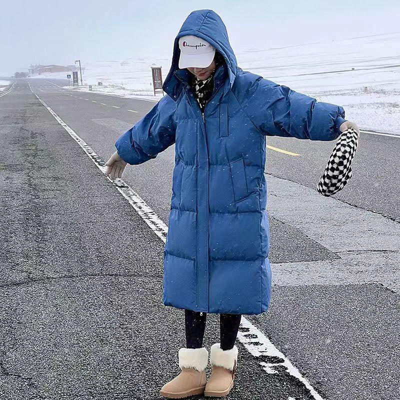 Thickened down cotton-padded clothes for women, loose and long knee-padded clothes, winter new jackets, and trendy bread clothes.