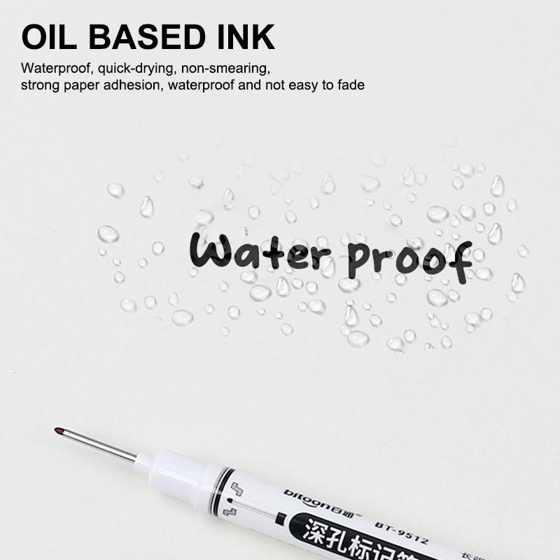 72 Hours Deep Reach Marker Waterproof Construction Pen Long Nip Drill Markers Colorful Waterproof Carpenter Pens