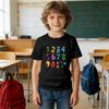 Modische Rundhals-Kurzarm-Arbeitskleidung bedruckte Oberteile für Kinder-Sommeroberteile