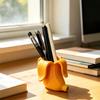 3D Printed Banana Shaped Pen Holder Compact Desk Organizer Storage Decoration for Brushes Stationery Beauty Tools