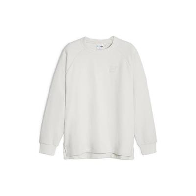 Puma Solid Color Casual Crew Neck Sweatshirt Unisex Tops White 625299-17