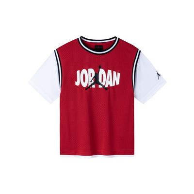 Moda casual versátil manga curta camiseta infantil tops just-red jd2322033gs-002