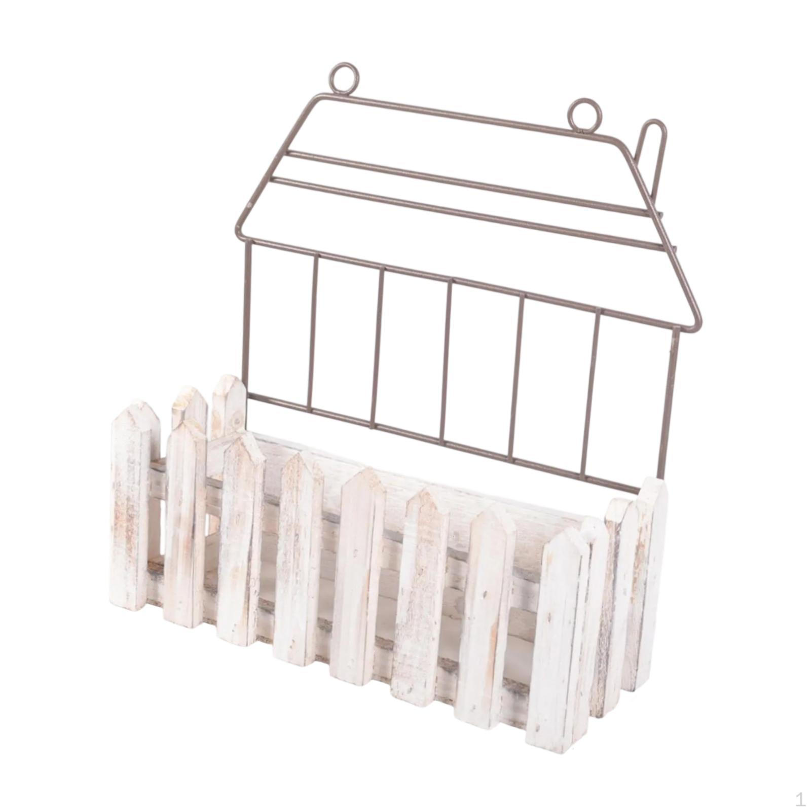 

Подставка для цветочного горшка, садовая сетка для кашпо, корзина с крючками, настенная для дома, в помещении 27cmx10.5cmx28.5cm