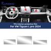 For Volkswagen Tiguan L Pro VW 2024 2025 TPU Protective Film Clear Interior Center Console Gear Panel Anti-scratch Accessories