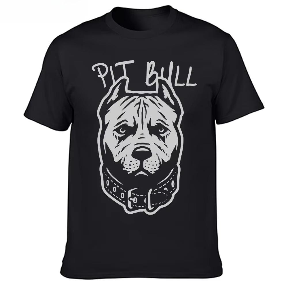 New Spring Vintage Pitbull Rap T Shirt Black Big Center Logo Hip Hop Style Graphic T Shirts Unisexs T Shirts Vintage T Shirt
