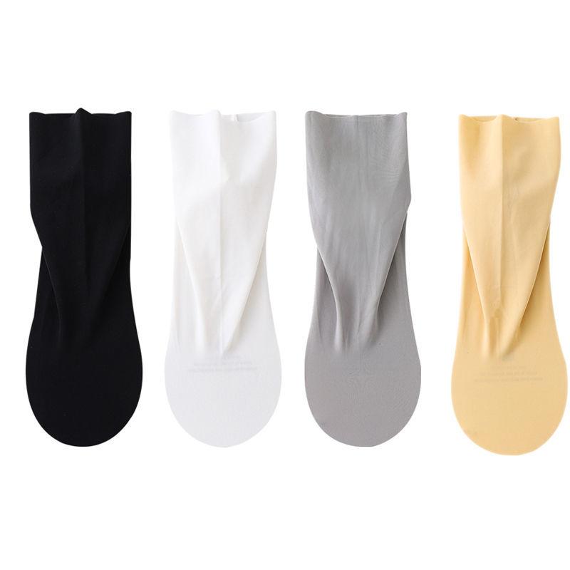 4 Pairs of Women's Socks Women's Center Tube Socks New Cotton Ice Silk Candy Color Versatile and Customizable Cut Socks At Will