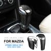 Real Carbon Fiber Sticker Gear Shift Knob Cover for Mazda CX3 CX4 CX5 CX8 ATENZA AXELA 2014 2015 2016 2017 2019 Accessories