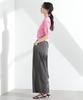 Nano Universe TEKNICO GIZA Cotton Compact F V-Neck Knit, Women's, 090, Pink, 669-5122313
