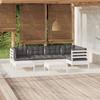 7 Pcs Garden Set with Cushions Solid Pine Wood