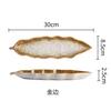 Japanese Ceramic Creative Boat Board Sushi Board Style Leaf Sashimi Board Japanese Tableware.