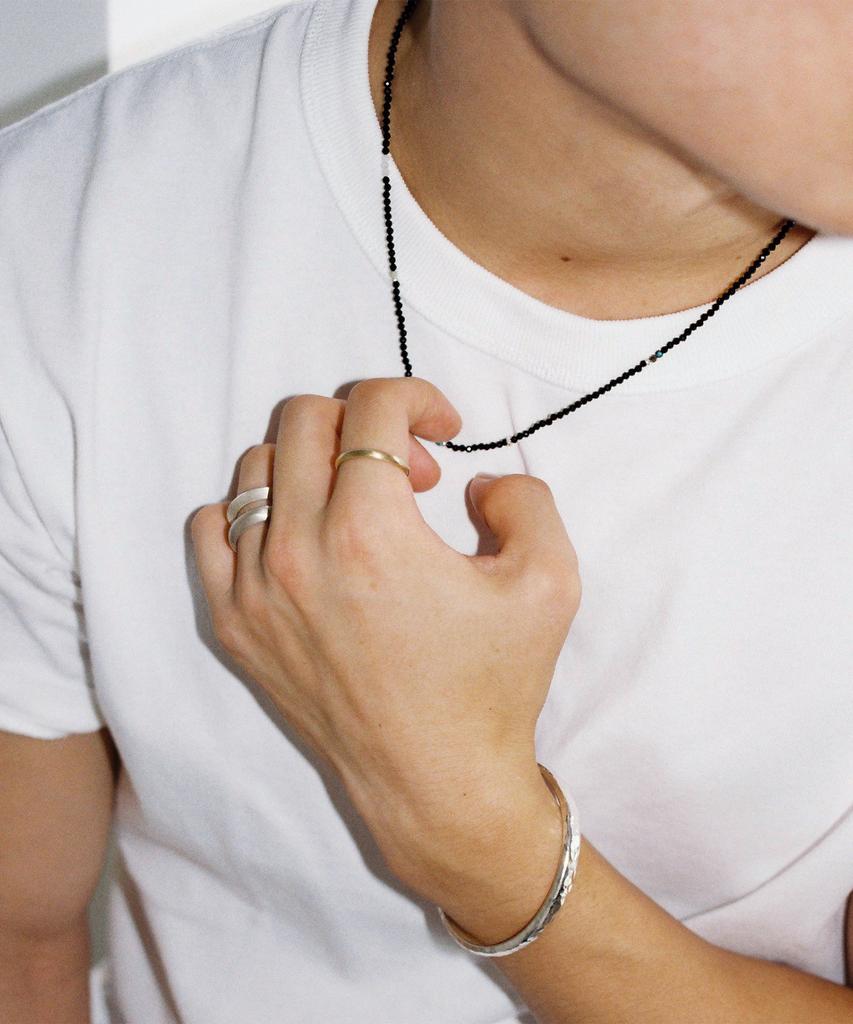 Ourpierre Glitter Necklace Black (M)