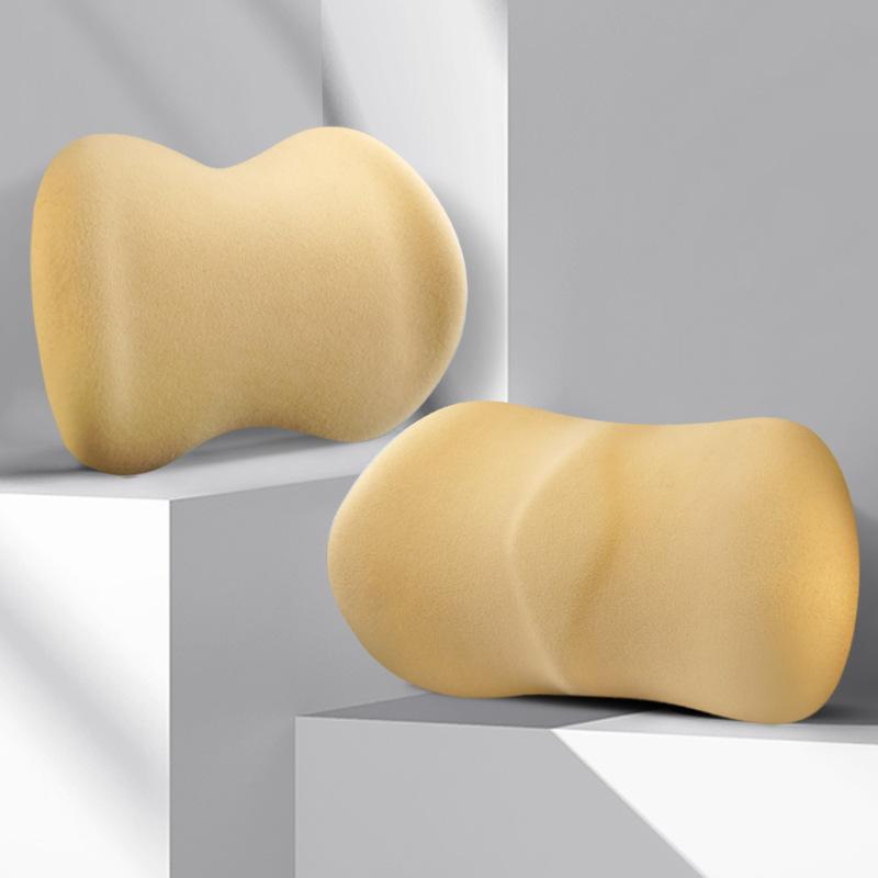 Memory Cotton Neck Pillow Car Seat Pillow Support Auto Lumbar Cushion Comfortable Breathable Car Headrest  Girls Cute Interior