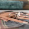 Серебряное кольцо с фианитами 0.32ct, вес изделия 2,27 гр (2197669)