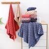 2 Pcs Checkered Towel Bath Towel Set (Multi-Color) - Absorbent & Soft Home Towels