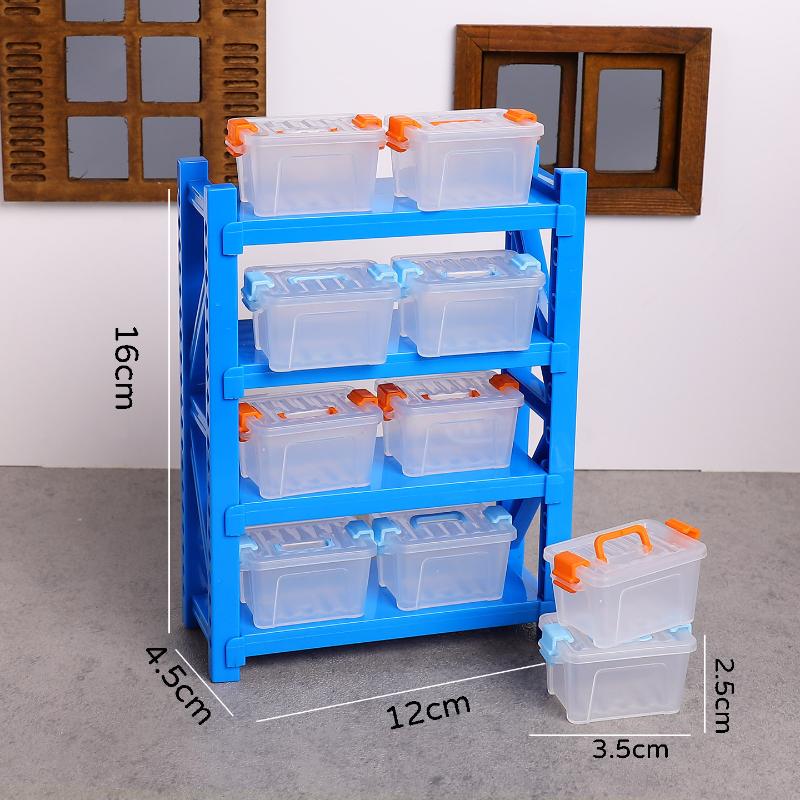 1:12 Dollhouse Miniature Storage Multi-layer Shelves Warehouse Scene Furniture Home Model Decor Toy Accessories