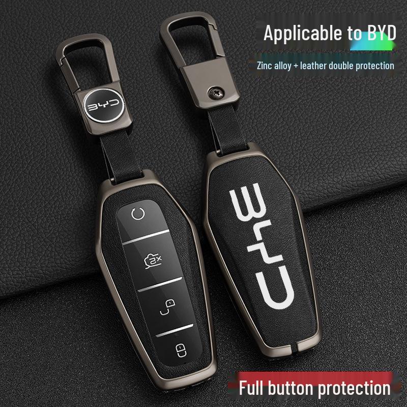 BYD Han Key Case for Qin Pro, Song Max, New Energy, Tang, Song Plus - Metal Shell Car Bag Buckle.