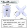 E27 Fan Shape Foldable 28W LED Bulb AC220V/110V Deformation for Home Ceiling Lights Warehouse and Garage White Leaf Light 6500K