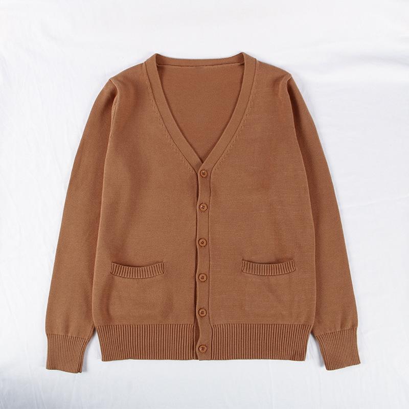 Maglione Monocolore Caramella Donna Top Lavorato a Maglia Cardigan Femminile Sottile Primavera Autunno Manica Lunga Giacca per Adulti Abbigliamento Slim XS-2XL