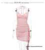 European & American Style Women's Summer Mesh Dress - Sexy Lace-Up Halter Short Skirt