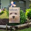 susiyo Bichon Dog Garden Flag 12''x18'' Seasonal Outdoor Flags & Banners Polyester Double-Sided Large Yard Flag Inch for Home Décor Lawn Patio