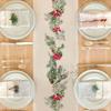 5.74ft Artificial Xmas Garland with Red Berry Pine Cone Faux Winter Greenery for Holiday Mantel Staircase Doorway