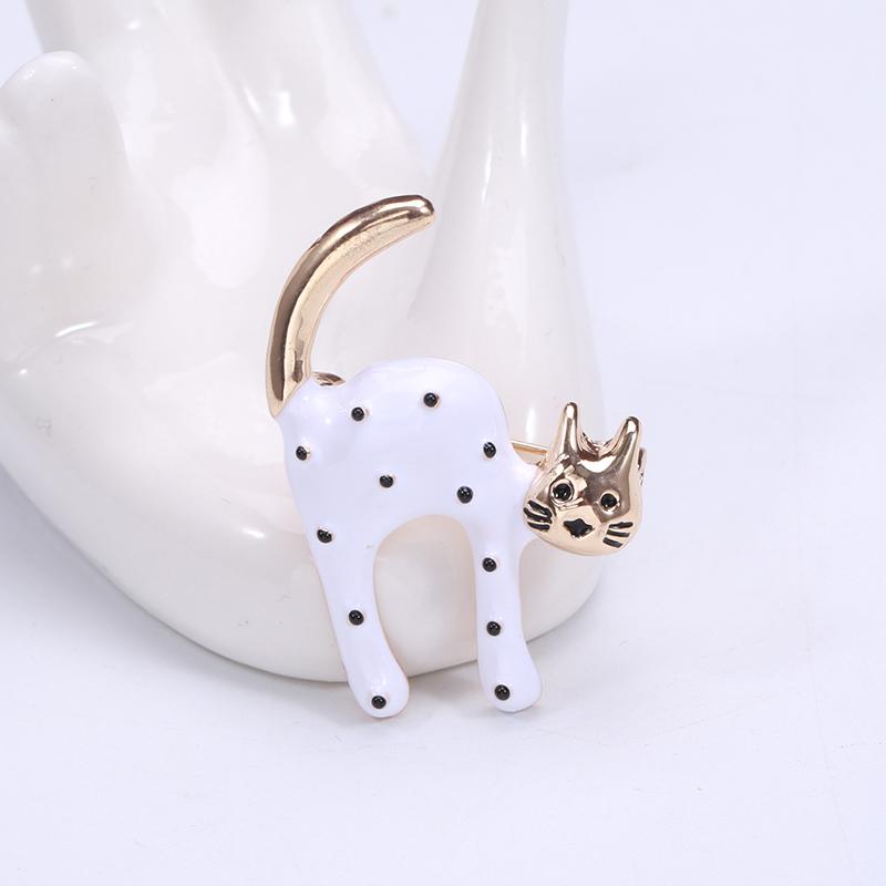 Blucome Broșe în formă de pisică cocoșată pentru guler, ace pentru rever, stil nou, pentru nuntă, ace, bijuterii, agrafă pentru fete