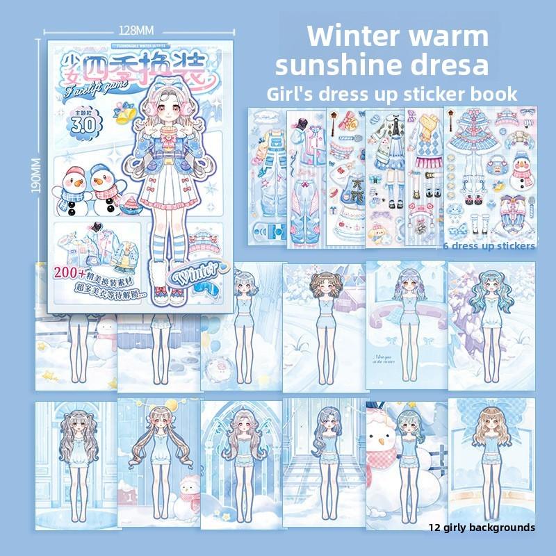 Princess Dress Up Sticker Album With Handmade Paper For Girls And Kids Craft Scene