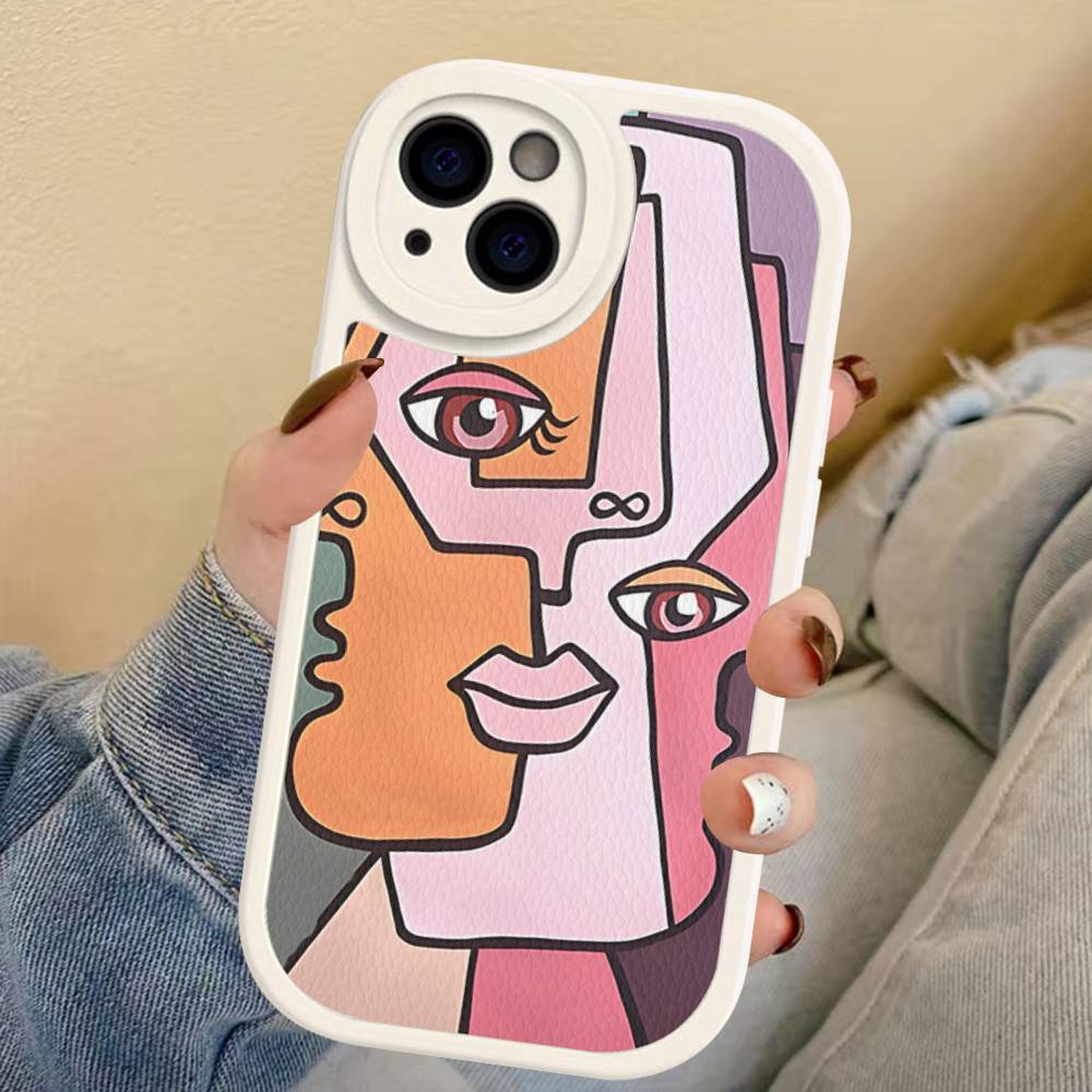 Picasso Abstract Art Phone Cover For IPhone 11 12 13 14 15 16 Pro Max Mini Plus Soft Leather Case