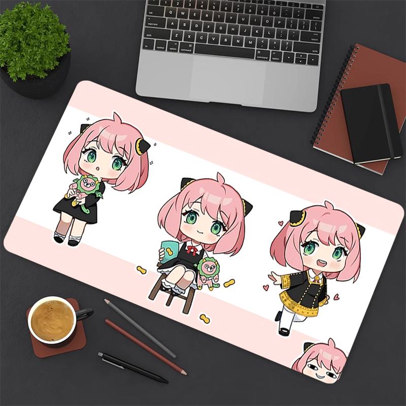 1Pc Chibi Characters Collection Gaming Mouse Pad Keyboard Desk Mat Non-slip Rubber Lock Edge Waterproof Computer Mousepad for Office Home Decor Y1668