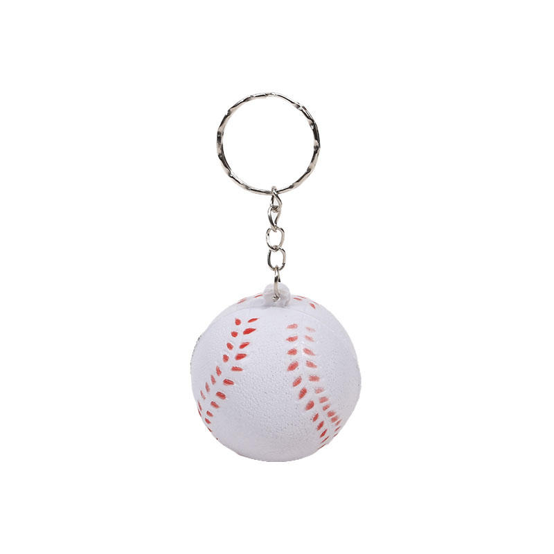 PU Leather Soft Foam Sponge Ball Keychain Football Basketball Soccer Squeeze Anti-stress Ball Toys Anti-stress Ball Shake