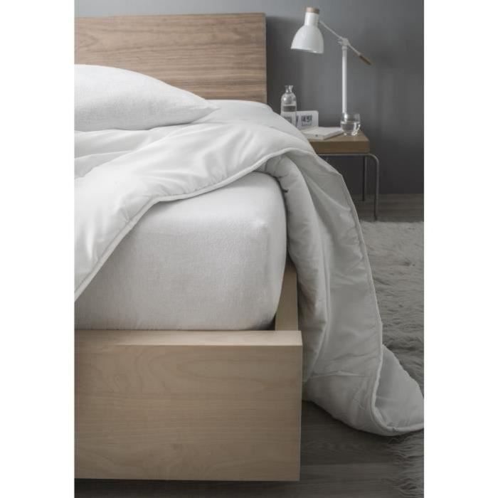 Protège matelas - LA MAISON D'AMELIE - 90x190 - Blanc - Naturelle - Hypoallergénique