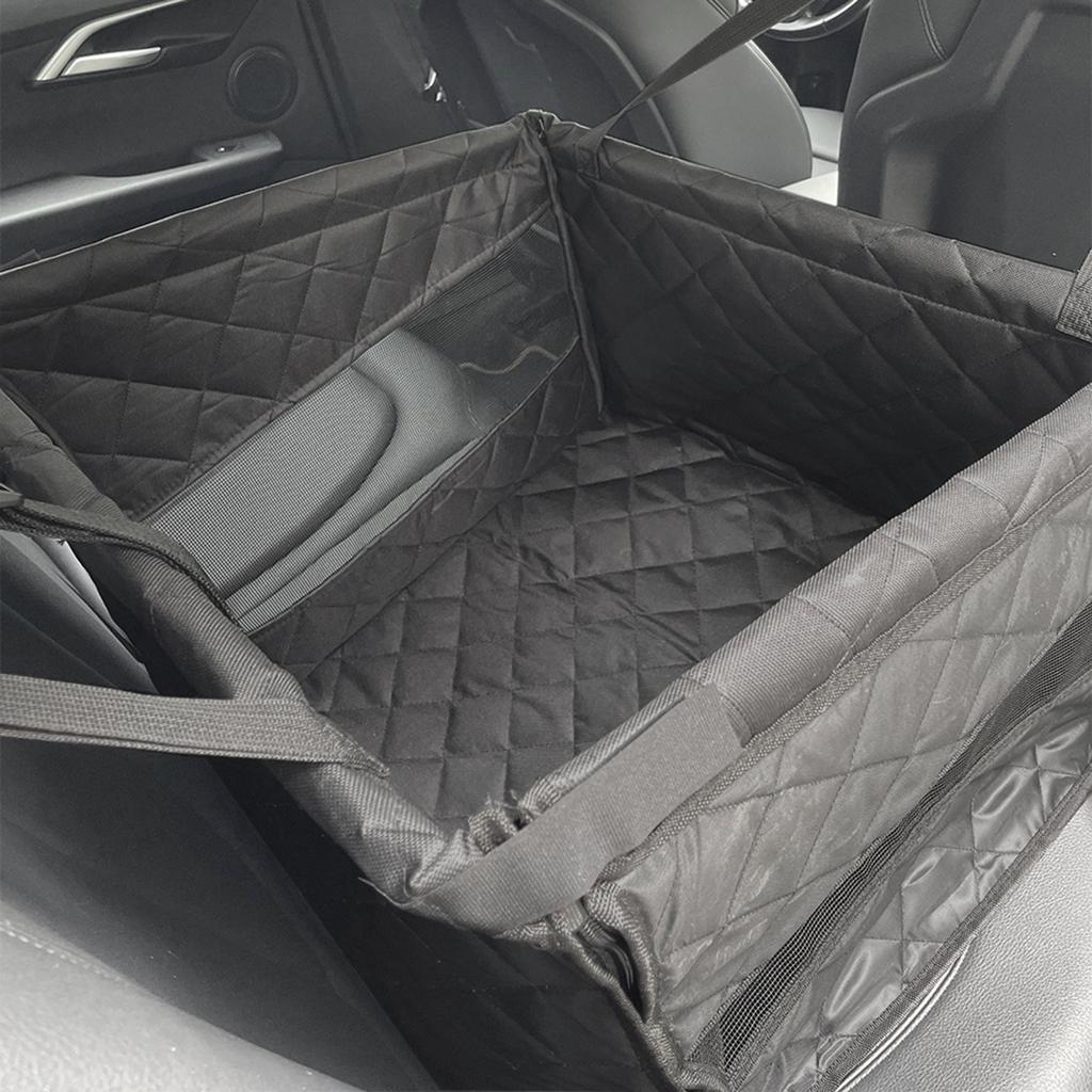 Pet Car Seat Basket Transparent Dog Car Seat Protector Mesh Back Seat Cover for Large Medium Dogs