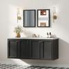 Wall Bathroom Mirror, 30 x 40 cm Wall-Mounted Mirror for Living Room, Bedroom, Hallway, Set of 2, Black